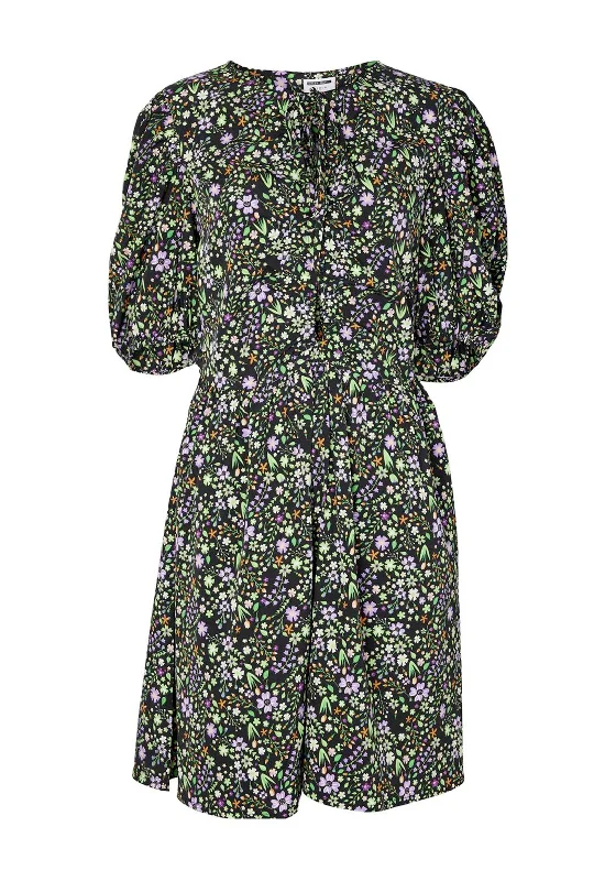 Earthy eleganceNoisy May Devon Floral Mini Dress, Black Multi
