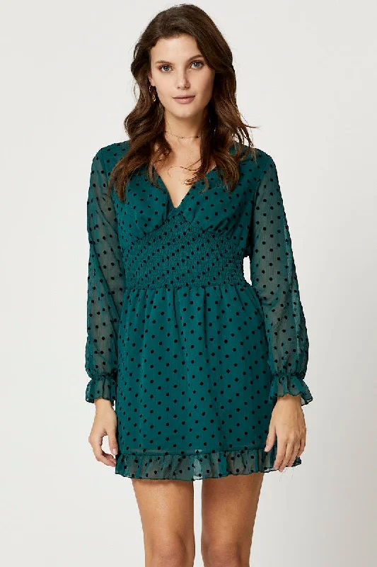 Shimmer & shinePolka Dot Skater Dress