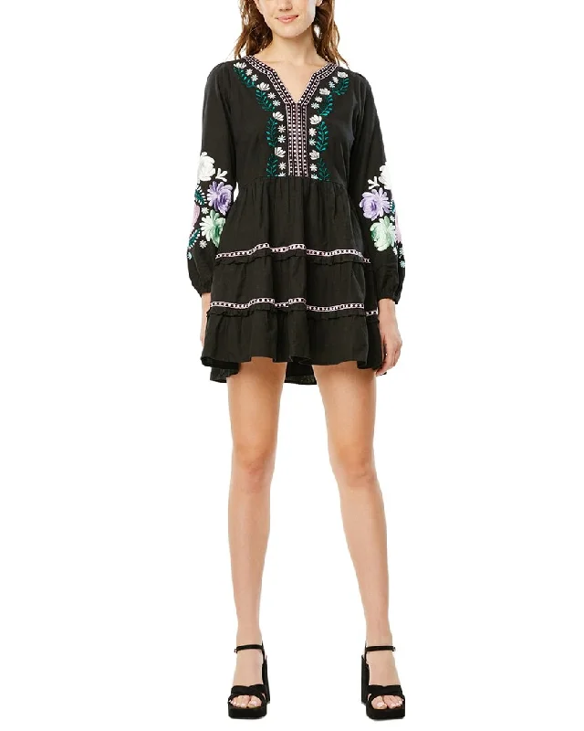 Pared-down-styleRoller Rabbit Lucena Embroidered Naema Linen-Blend Dress