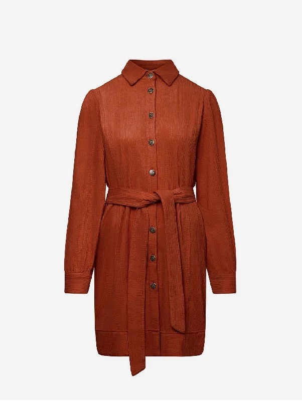 Business-chicRuby Women's Organic Cotton Corduroy Dress | Ginger