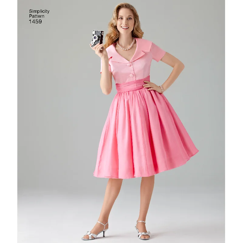 Cyber-glamSimplicity Pattern 1459 Misses' and Miss Petite 1950's Vintage Dress