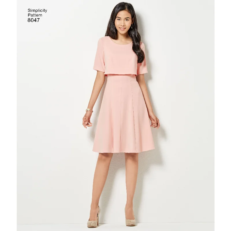 Layered-coolSimplicity Pattern 8047  Misses or miss petite dress