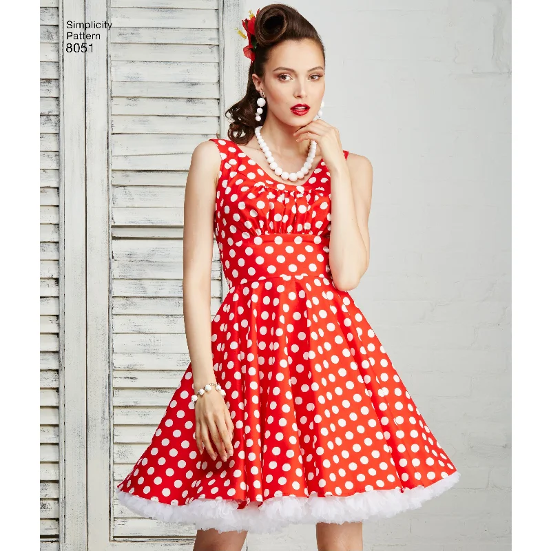 Relaxed-silhouetteSimplicity Pattern 8051 Rockabilly dresses