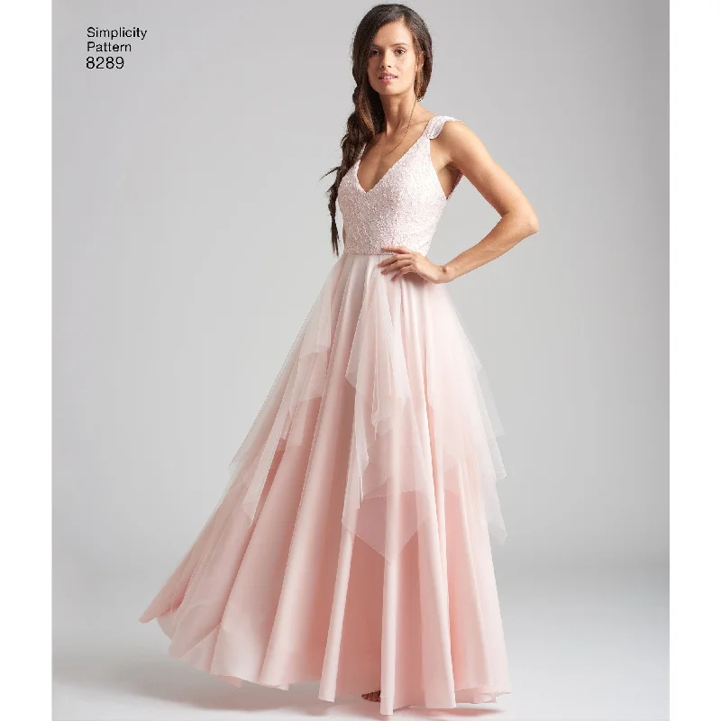 Sophisticated-simplicitySimplicity Pattern 8289 misses special occasion dresses