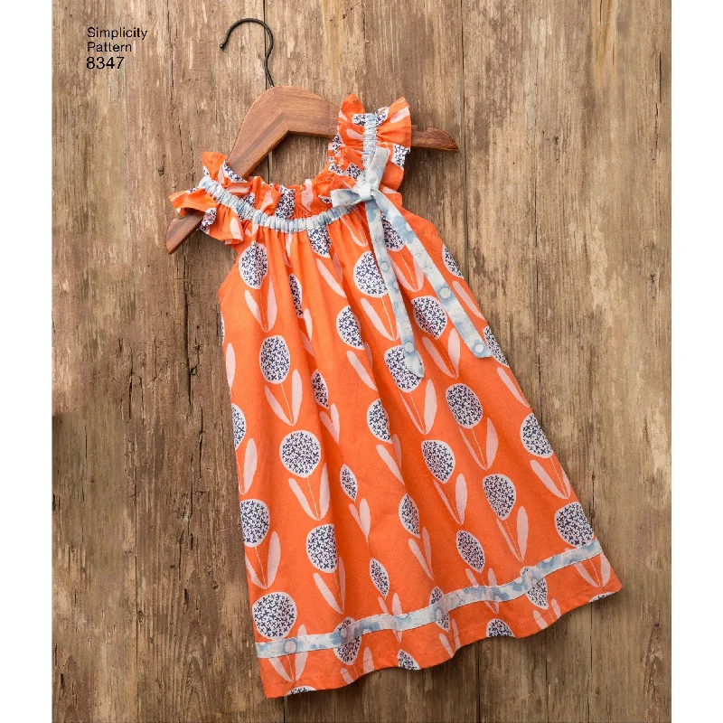 Pared-down styleSimplicity Pattern 8347 toddlers dress top and knit capris