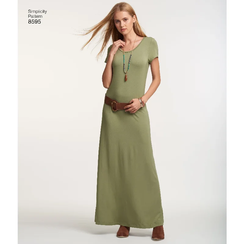 Earthy eleganceSimplicity Pattern 8595 Women's and Miss petite dresses