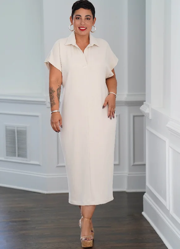 Sleek & structuredSimplicity 9740 sewing pattern Misses' Knit Dress in 2 Lengths by Mimi G Style