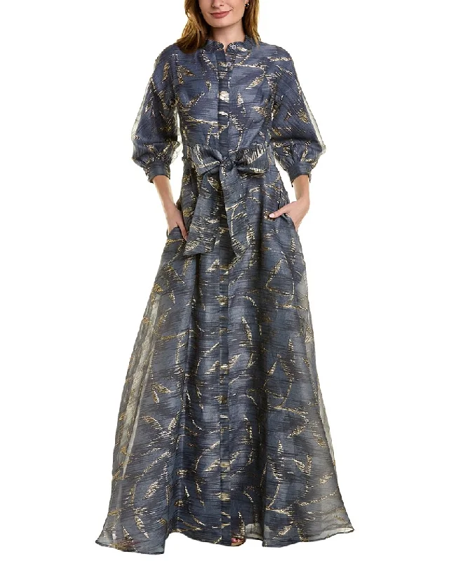 Sheer & mysteriousTeri Jon by Rickie Freeman Shirt Gown
