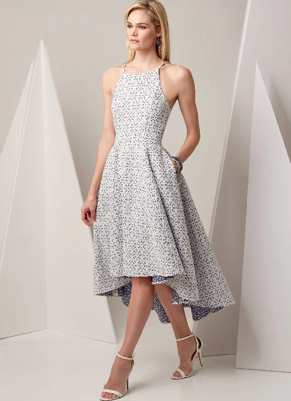 Contemporary-coolVogue Pattern 9252 High-Low Dresses with Pockets