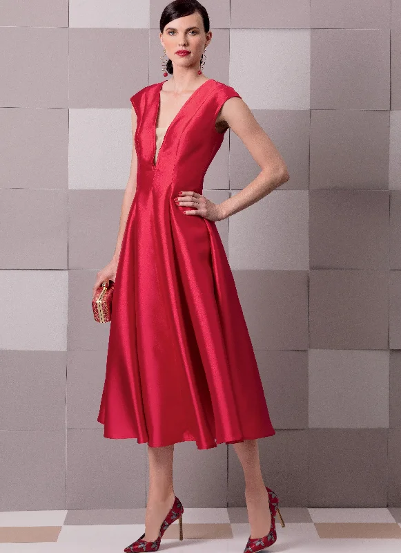 Statement-makingVogue Pattern 9292 Misses' Dress and Dickie Pattern