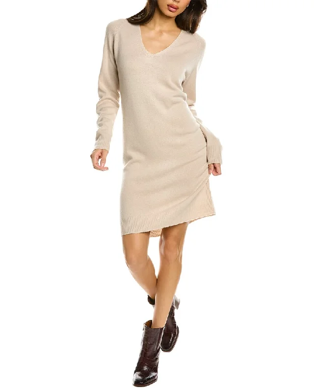 Pared-down-styleVince V-Neck Wool & Cashmere-Blend Sweaterdress
