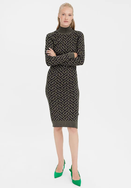 Vintage-chicVero Moda Aria Cross Tee Knit Dress, Ivy Green