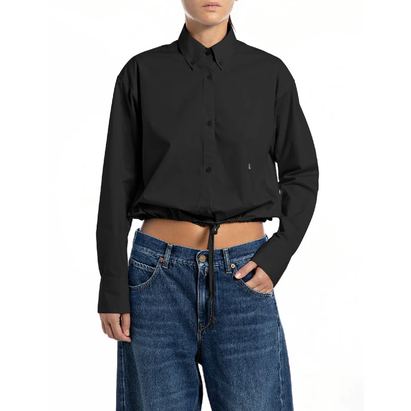 Cyber-glamReplay Women's Boxy Shirt With Drawstring