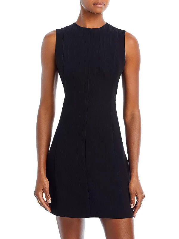 Feminine & simpleWomens Crewneck Mini Shift Dress