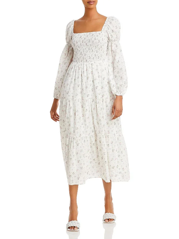 Bold-luxeWomens Floral Print Tea-length Sundress