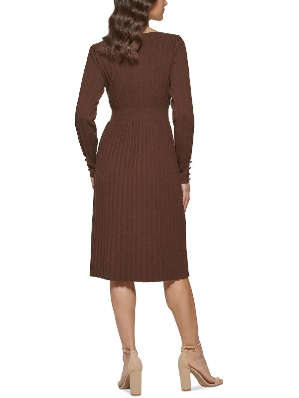 Underground-chicWomens Soft Pleated Sweaterdress