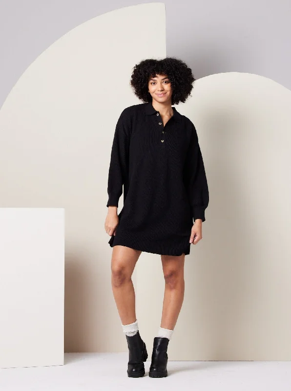 Cyber-glamGriffin Sweater Dress - Black