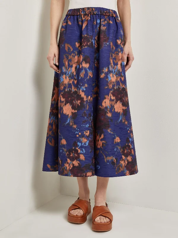 Delicate embroideryA-Line Printed Woven Maxi Skirt