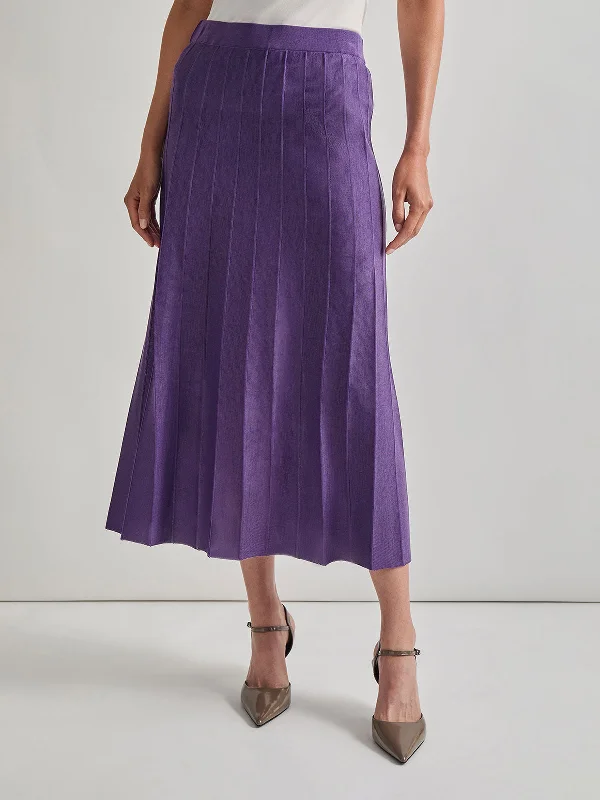 VogueA-Line Tonal Spaced Rib Knit Maxi Skirt