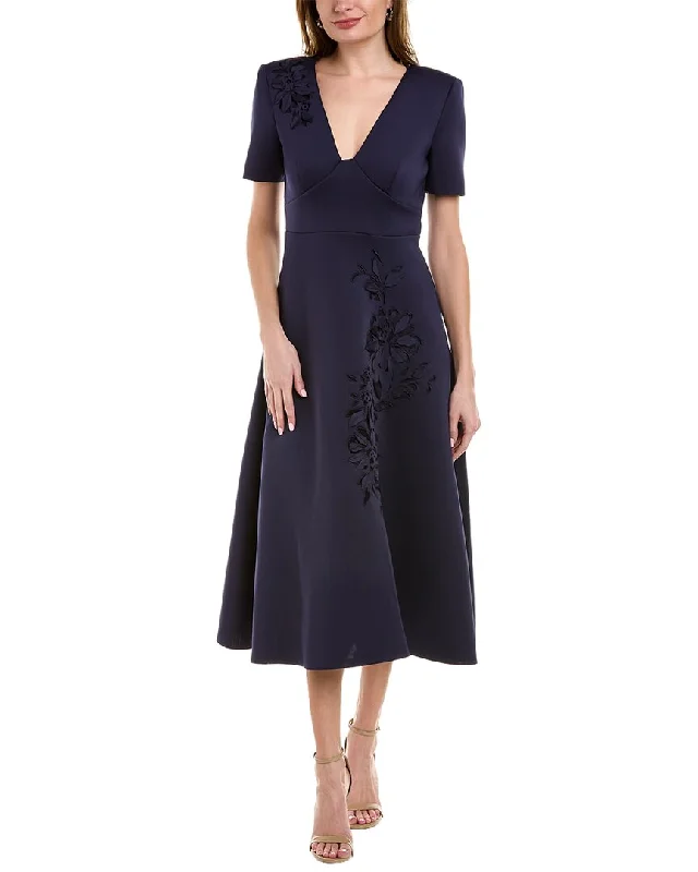 Sensual eleganceBadgley Mischka Fit-And-Flare Midi Dress