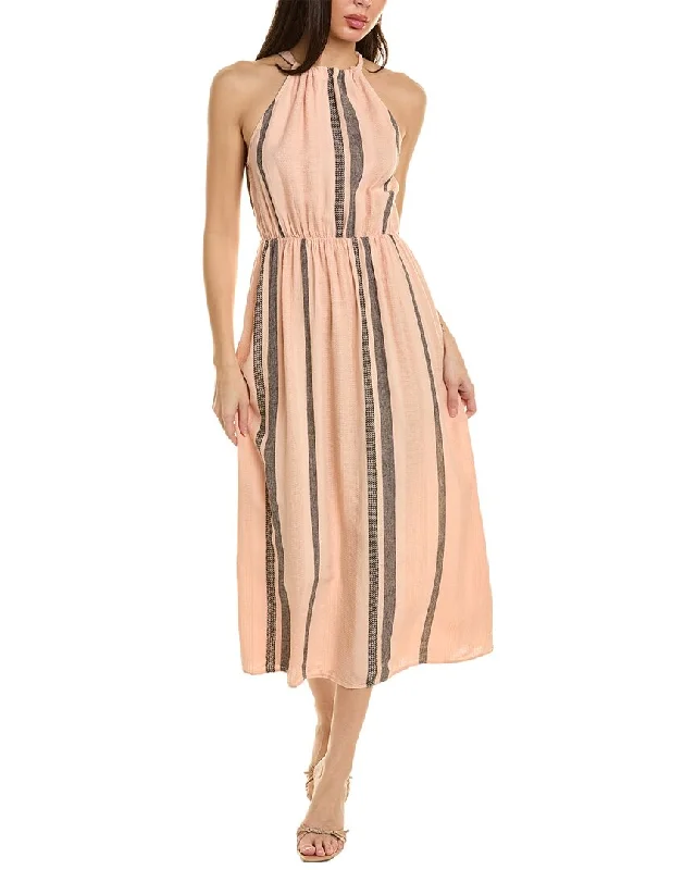 Graceful movementBella Dahl Halter Linen-Blend Maxi Dress