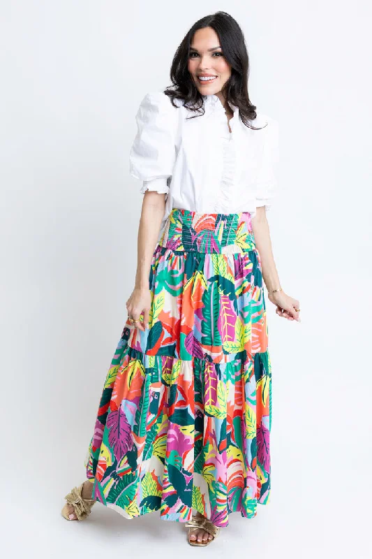 AntiqueBirds of Paradise Maxi Skirt