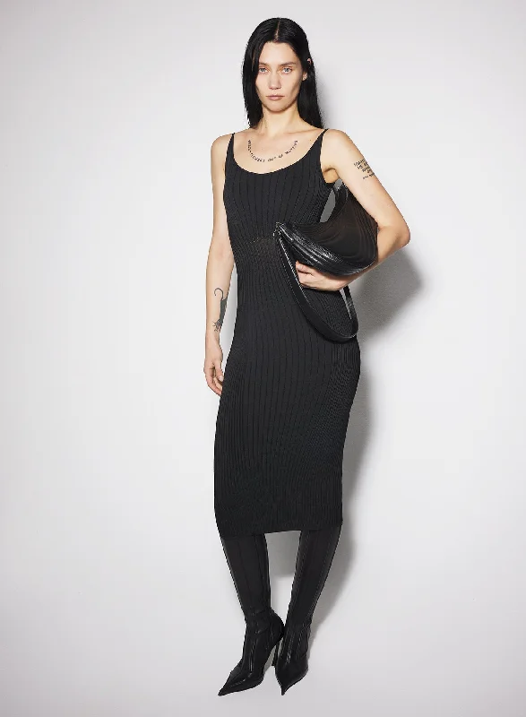 British eleganceblack sculpting knit dress