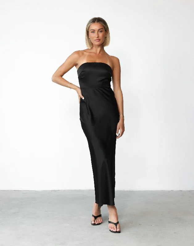 Layered-coolCate Maxi Dress (Black)