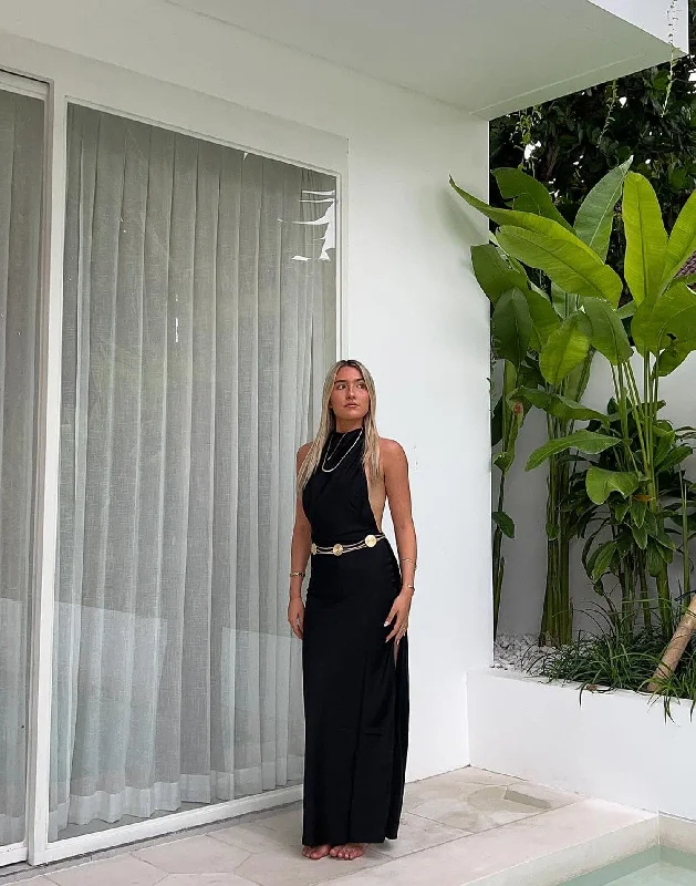 Hepburn-esqueClara Maxi Dress (Black)