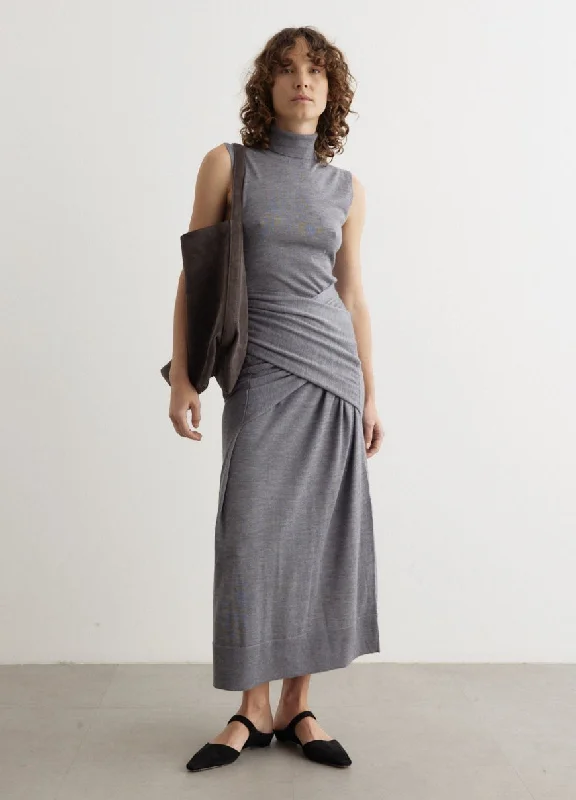 Minimal-techDraped Knit Dress