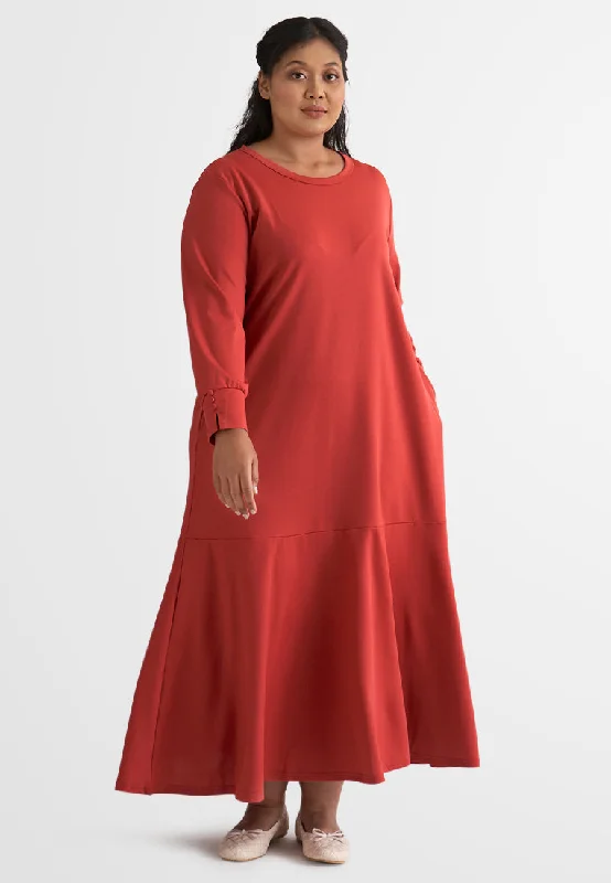 High-fashionKimora Elegant Stretchable Ribbed Long Dress