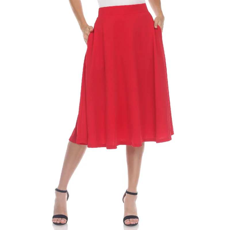 Victorian-inspiredFlared Midi Skirt with pockets