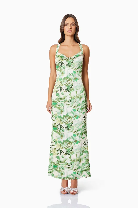 Minimal-glamGeorgia Cocktail Maxi Dress In Green