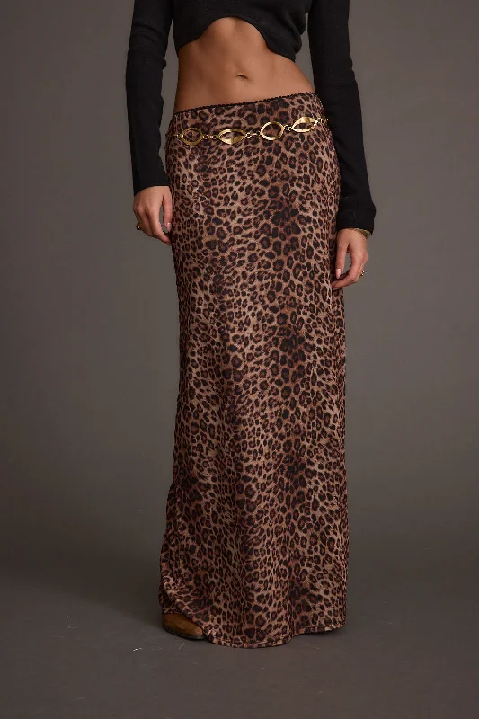 City-sleekJulia Leopard Print Maxi Skirt