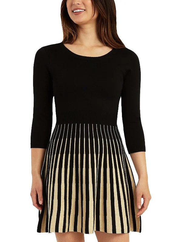 Layered-coolJuniors Womens Metallic Knee Sweaterdress
