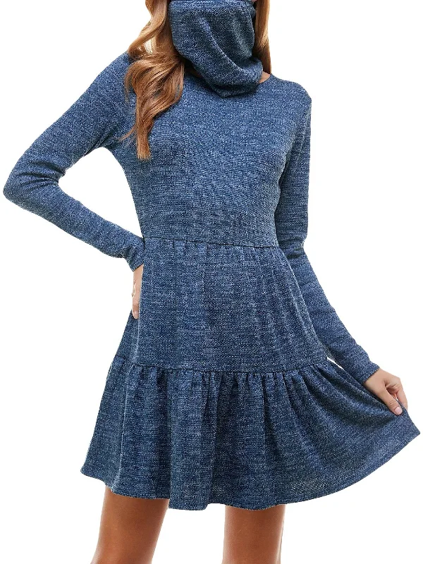 RetroJuniors Womens Tiered Short Sweaterdress