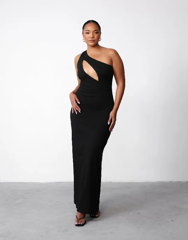 Feminine & simpleKarlie Maxi Dress (Black)