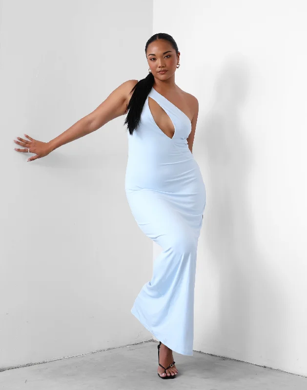 White-on-whiteKarlie Maxi Dress (Ice Blue)