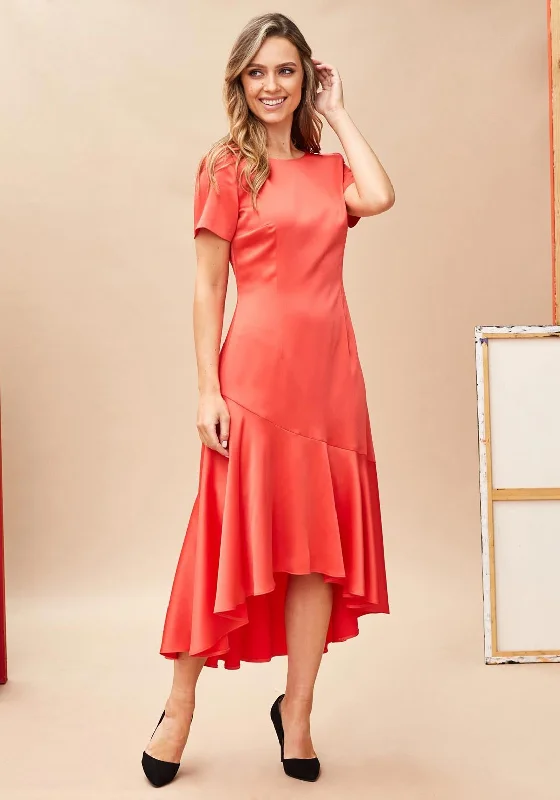 Cargo-chicKate Cooper Mermaid Flare Midi Dress, Coral