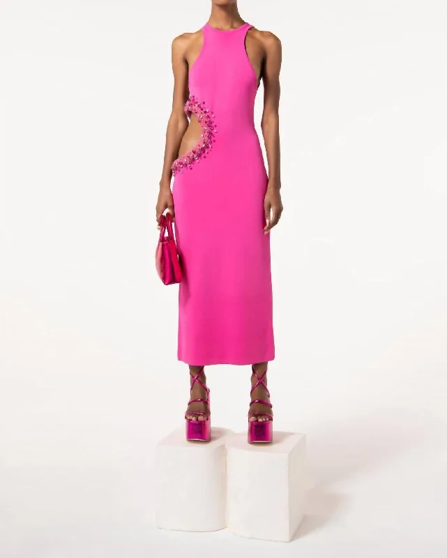 Hollywood-glamKatina Knit Dress in Qajar Rose Multi