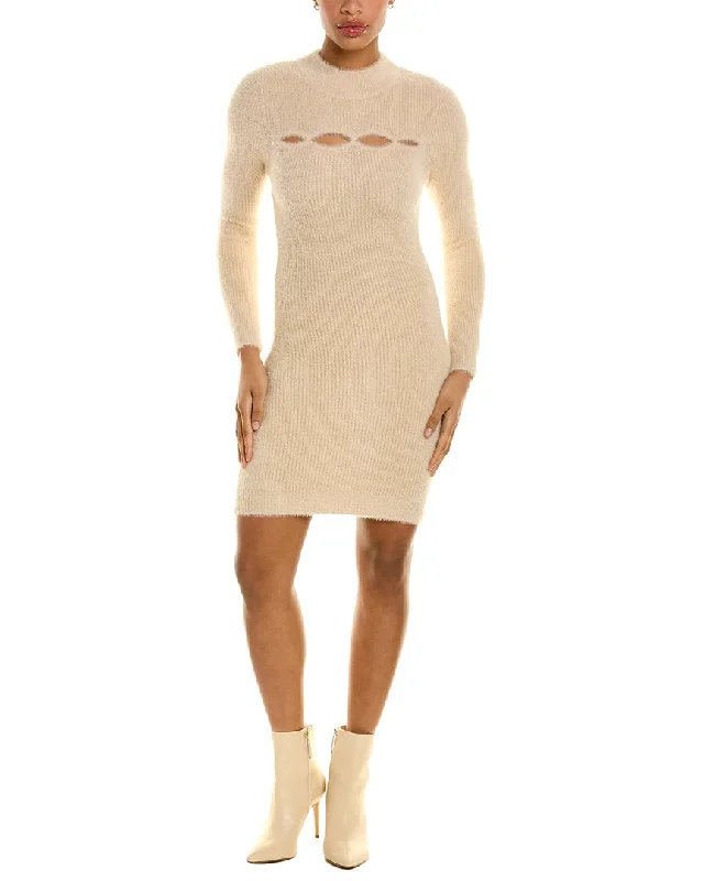 TimelessL.N.C Fuzzy Cutout Sweaterdress