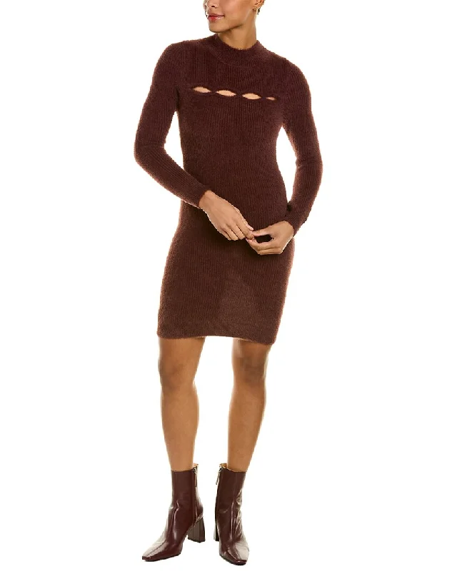 Cozy-minimalistL.N.C Fuzzy Cutout Sweaterdress