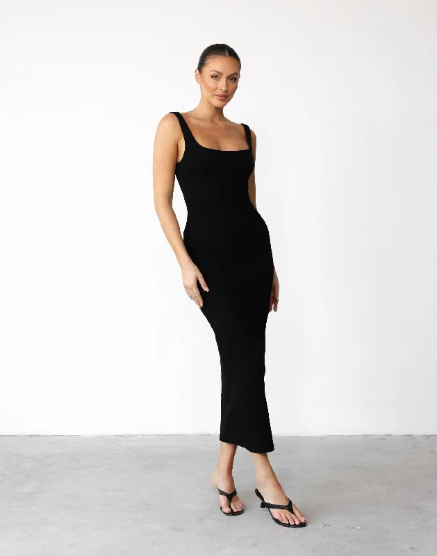 Tailored-eleganceLenika Maxi Dress (Black)