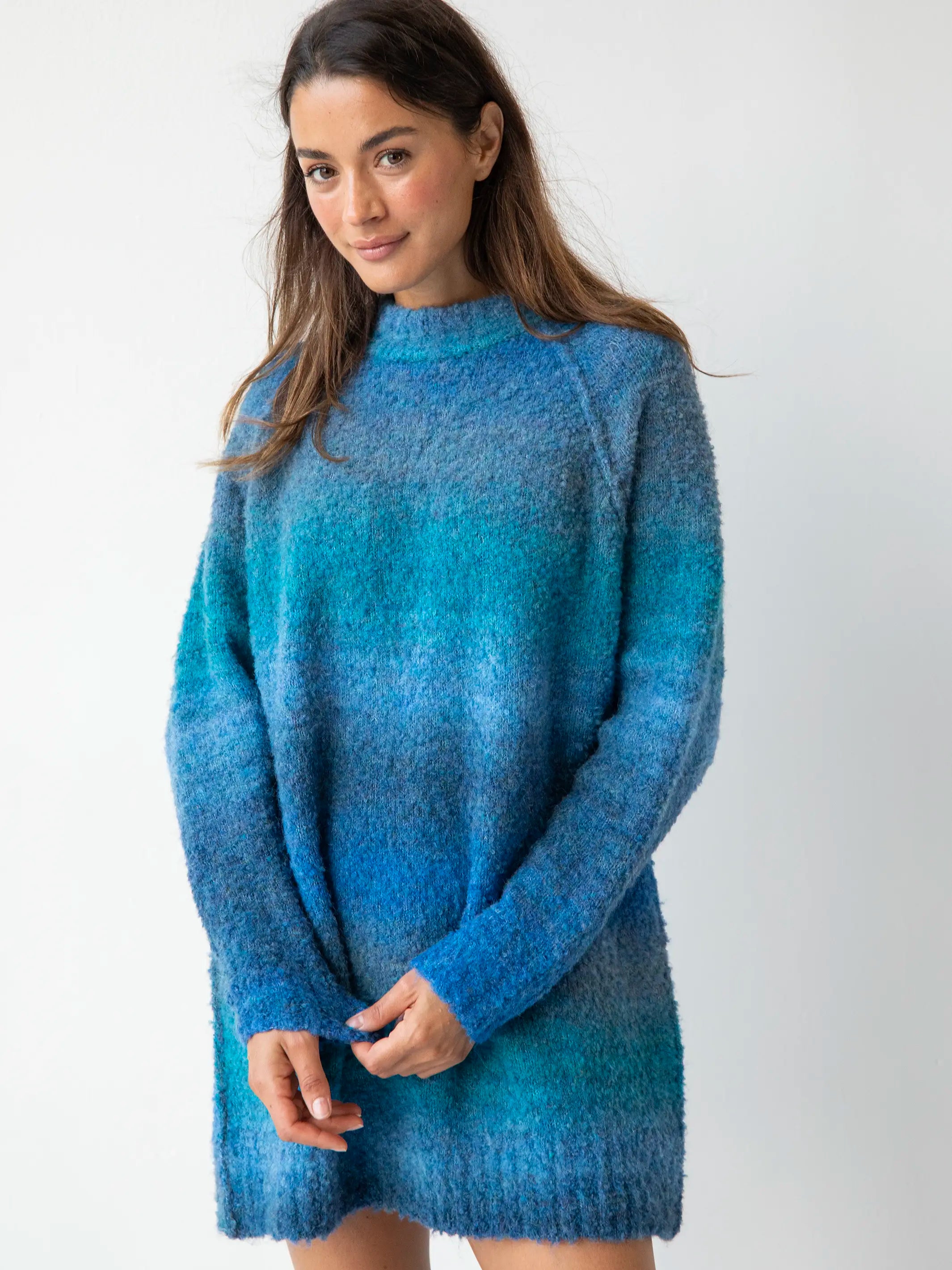 Vintage-inspiredLivie Boucle Sweater Dress - Indigo