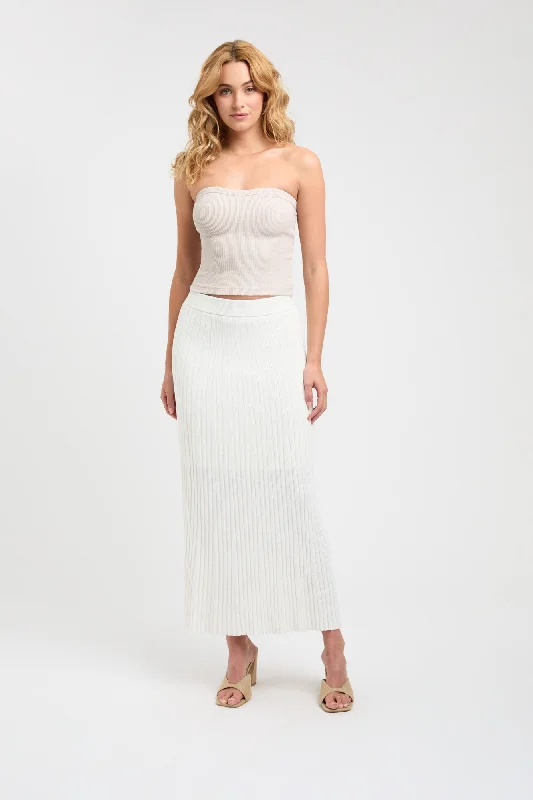 Pearl-embellishedMika Flared Midi Skirt