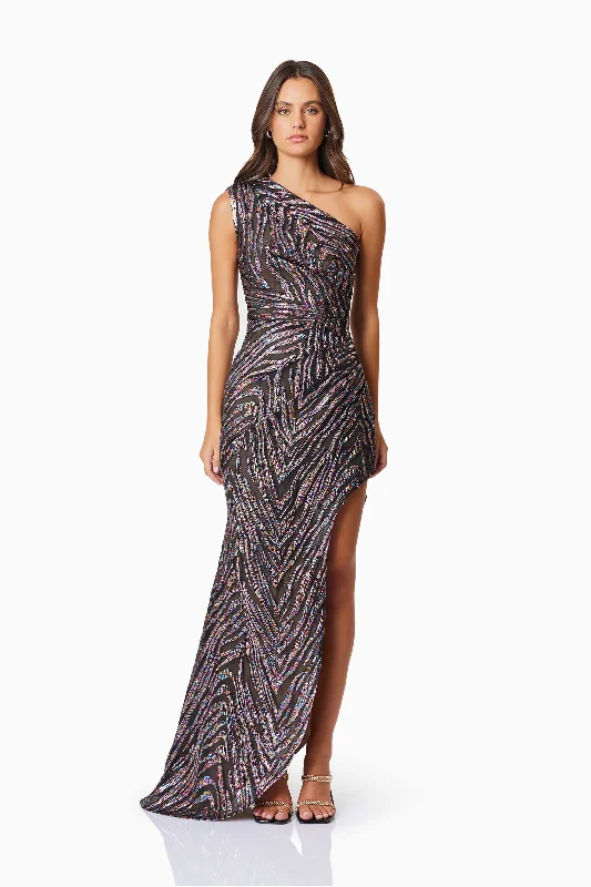 Runway-inspiredMikayla Cocktail Maxi Gown In Purple