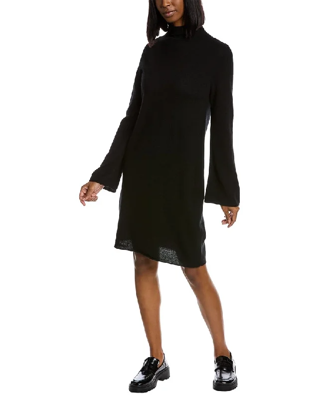 Monochrome-elegancephilosophy Funnel Neck Cashmere Sweaterdress
