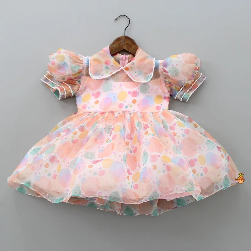 Cyber-glamPre Order: Colourful Bubbly Flared Dress