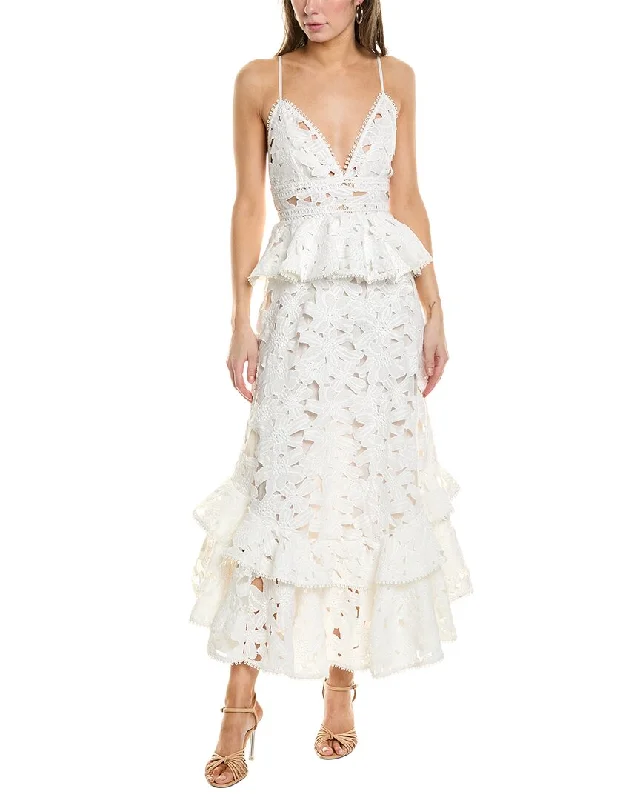 TimelessRococo Sand Lace Maxi Dress