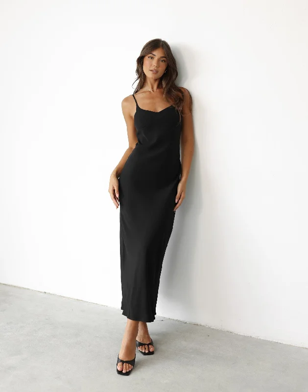 High-streetRosalina Maxi Dress (Black)